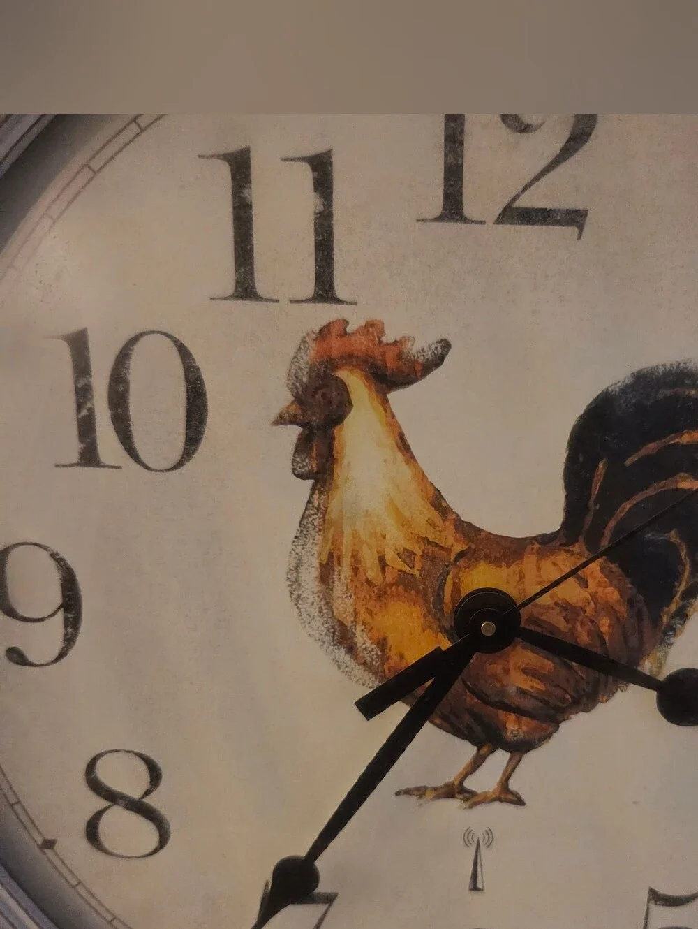 Rooster Atomic Wall Clock Radio Controlled Farmhouse Country Kitchen 16
